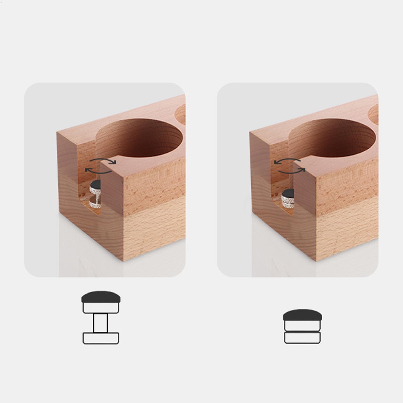 Home Bar And Counter - Espresso Tamping İstasyonu 58mm Ahşap Doğal