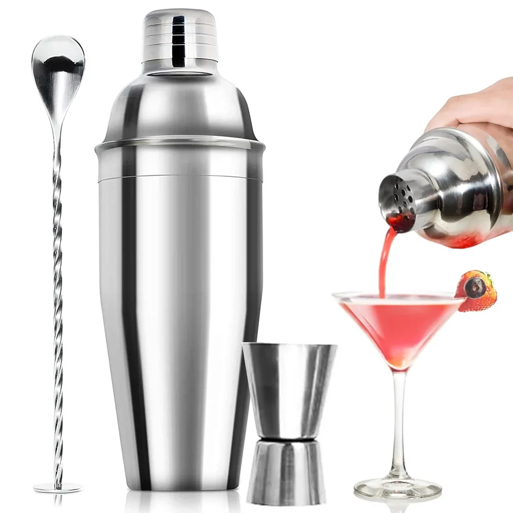 Boston Shaker Set - 3/6 adet Kokteyl Shaker Paslanmaz Çelik