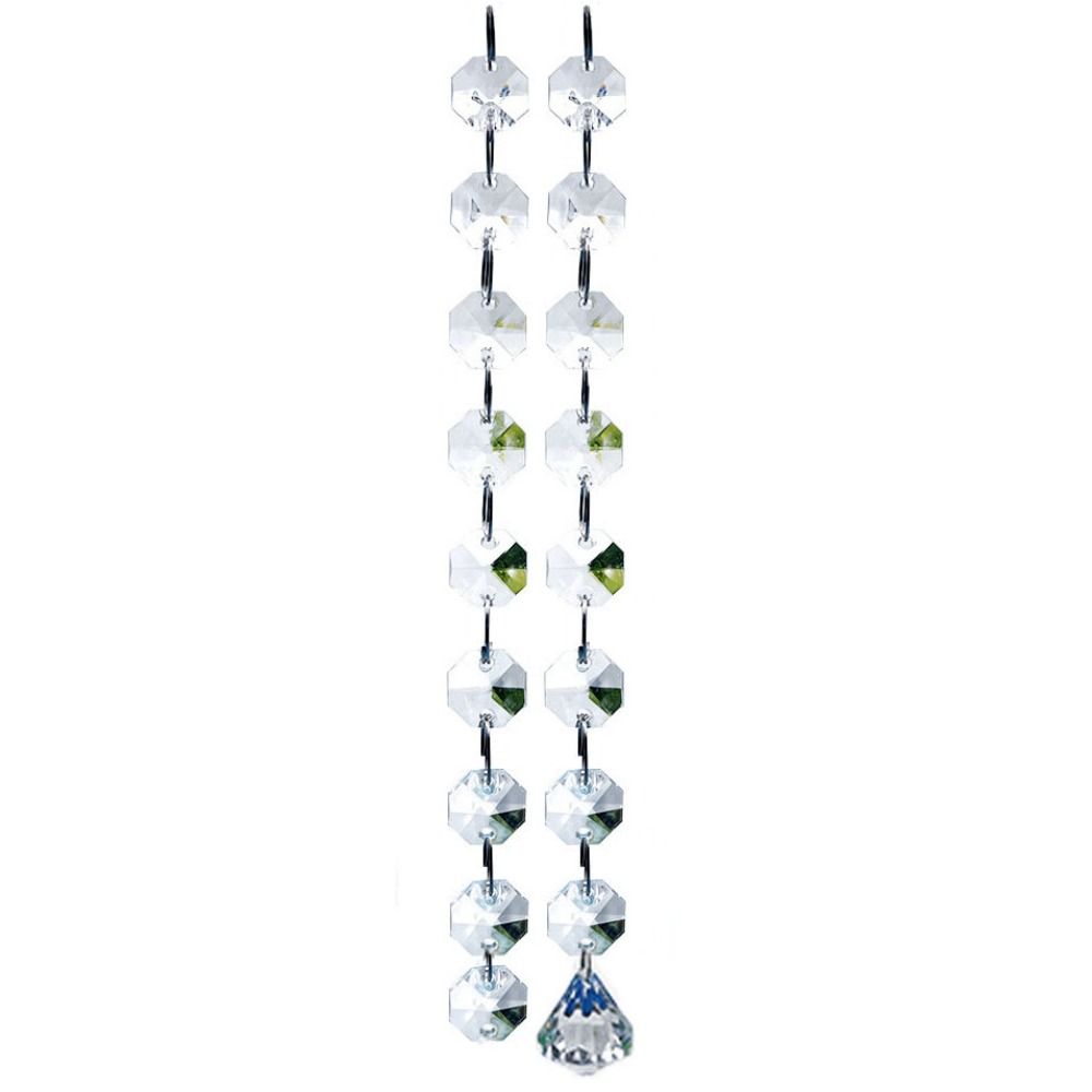 Home Bargains - 10 adet 100cm şeffaf boncuklu perde
