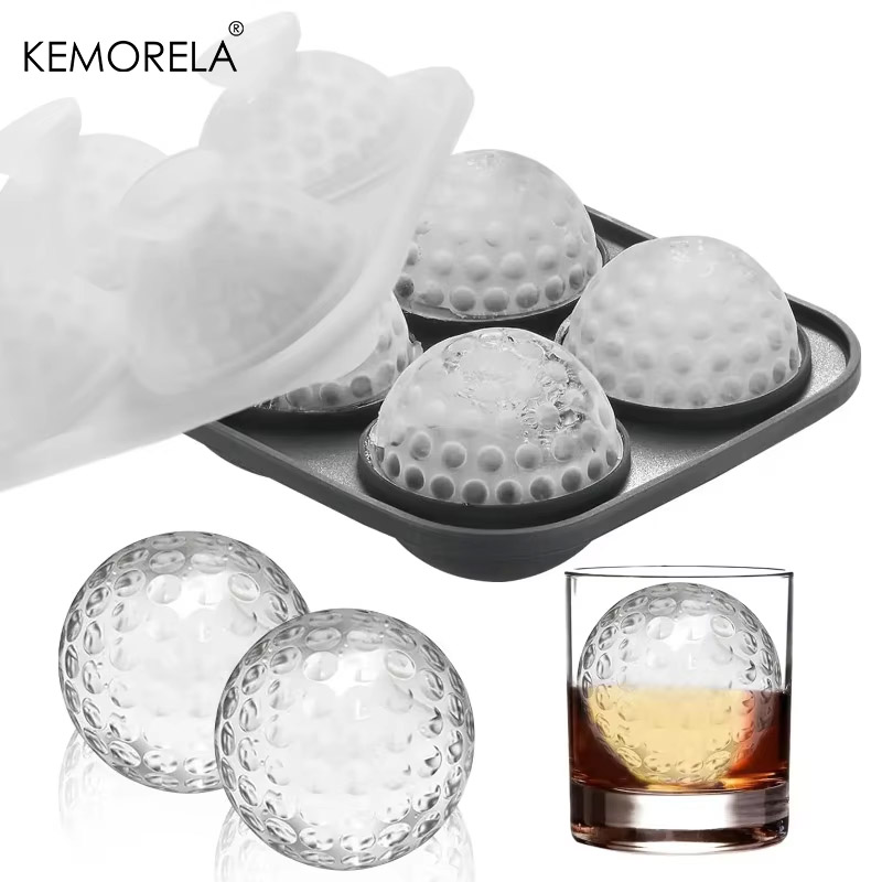 Ice Mold Sphere - Kapaklı Silikon Buz Kalıbı Yuvarlak Kare
