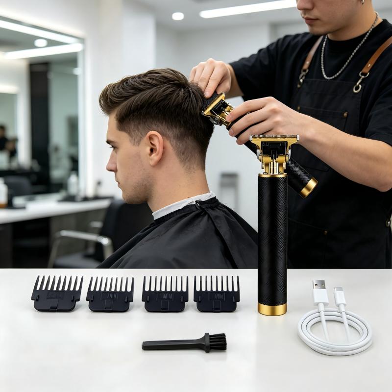 Home Barbershop - Dokulu Kablosuz Saç Kesme Makinesi USB