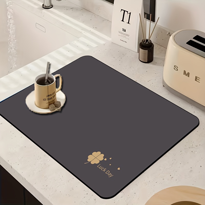 Home Bar And Counter - Koyu Gri Yonca Şanslı Bulaşık Kurutma
