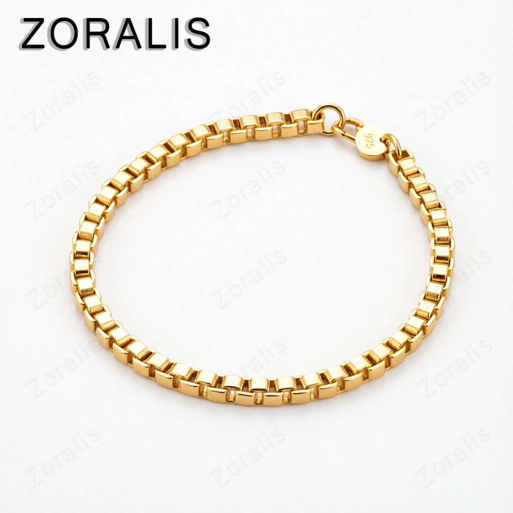 Bar Cart Gold - Zarif 18 K Altın 4mm Kutu