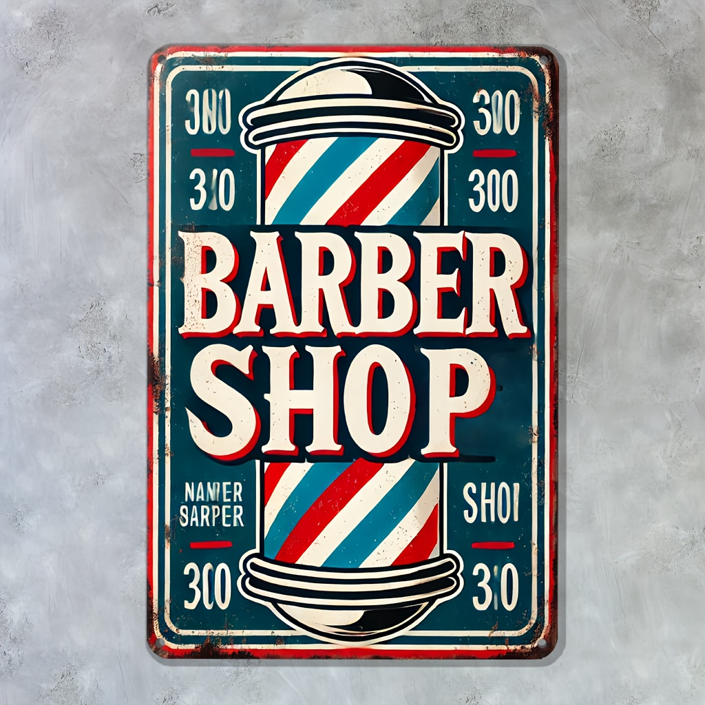 Berber Dükkanı Tabelası Metal  - Home Barbershop incelemesi ve fiyatı