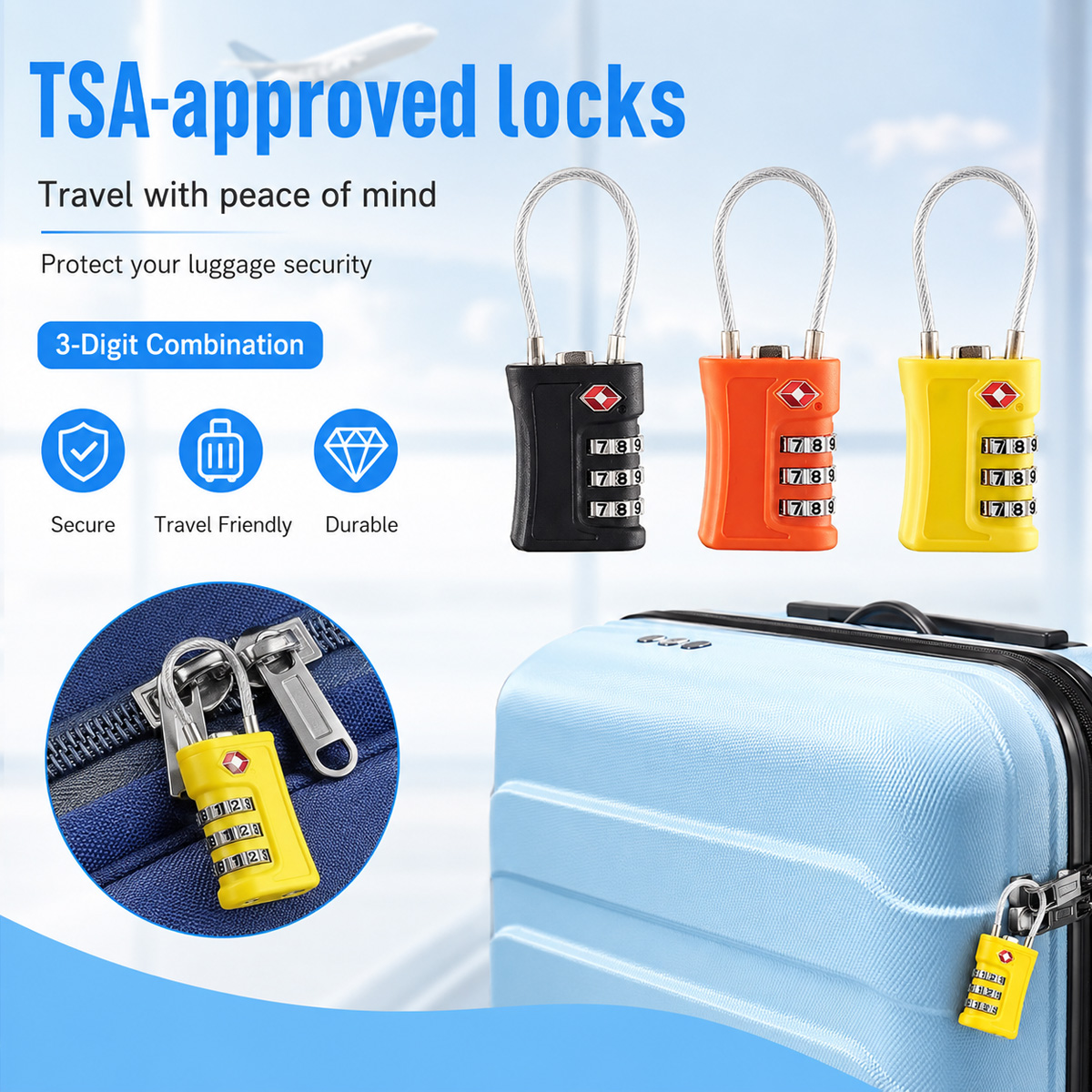 TSA Onaylı Bagaj Kilidi 3 Hane - Home Bargains incelemesi ve fiyatı
