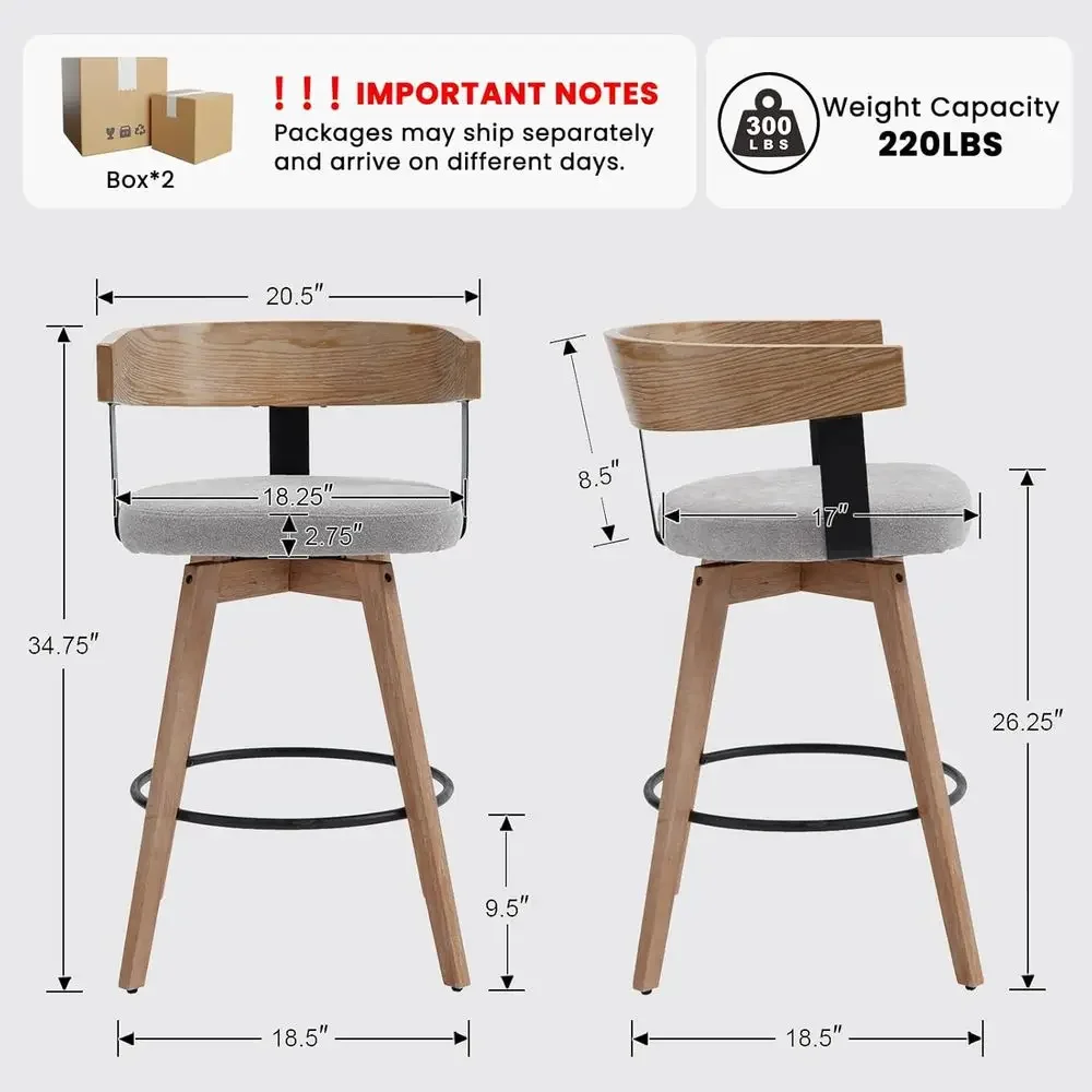 2'li Set, 26 Gri Keten Döşemel - Home Bar And Counter incelemesi ve fiyatı