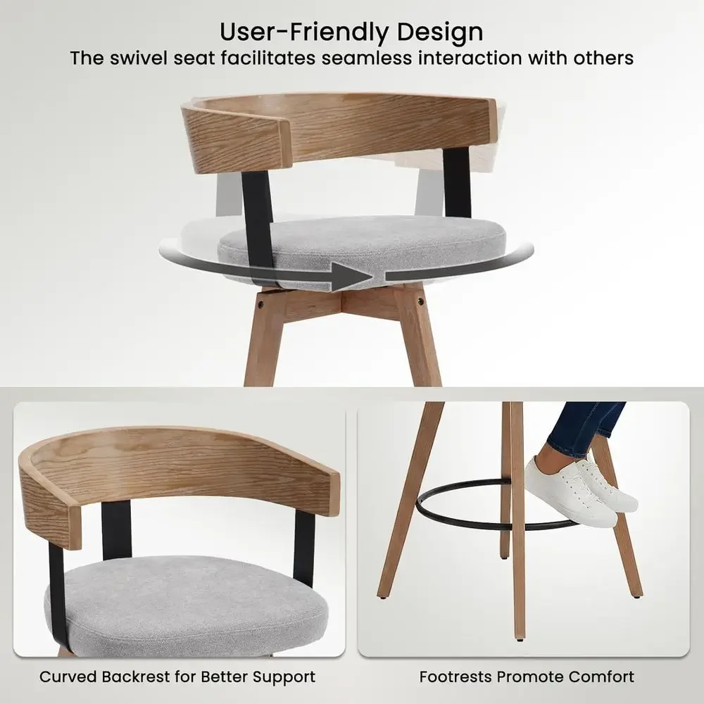 2'li Set, 26 Gri Keten Döşemel - Home Bar And Counter incelemesi ve fiyatı