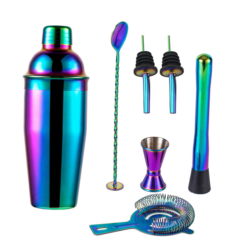 5/7 adet gökkuşağı kokteyl Sha - Boston Shaker Set incelemesi ve fiyatı