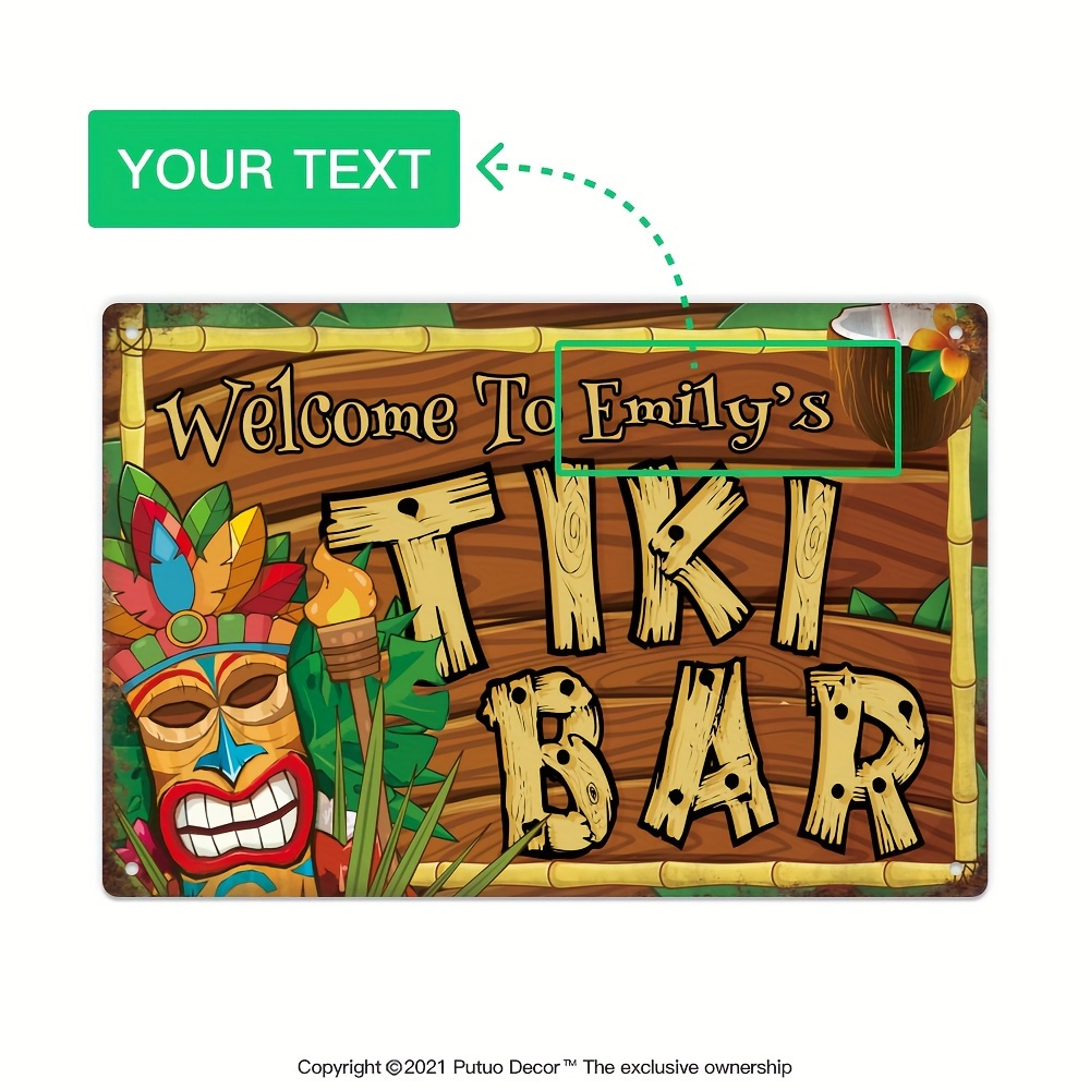 Özel Dekoratif Tiki Bar Tabela - Home Bar And Restaurant incelemesi ve fiyatı