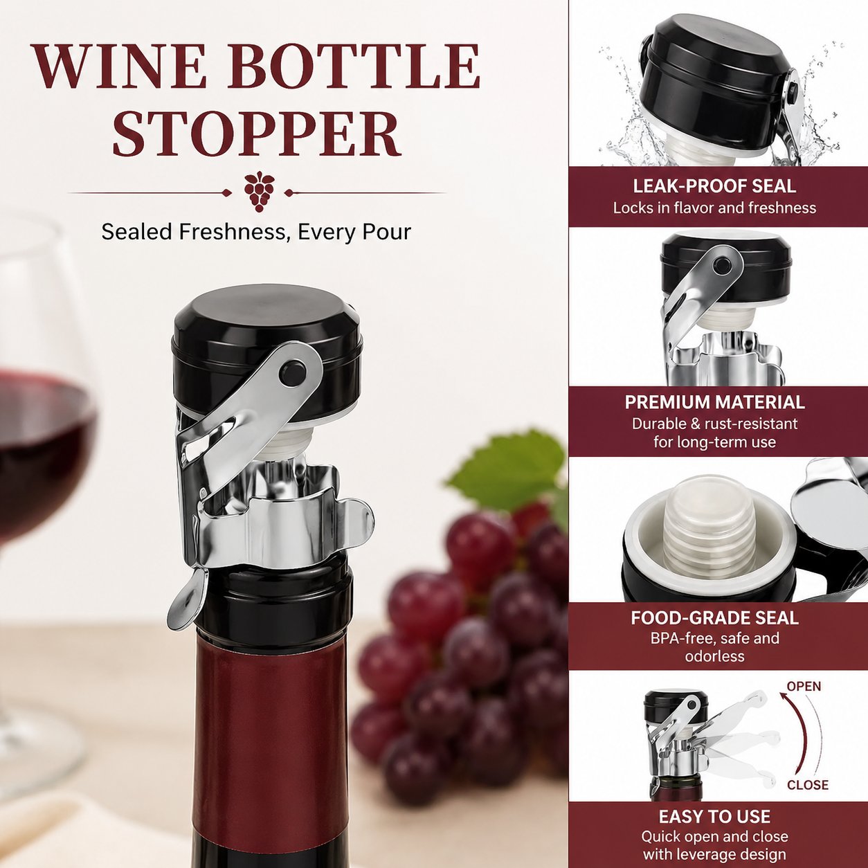Cabilock 3 adet Paslanmaz Çeli - Wine Preservation Pump incelemesi ve fiyatı