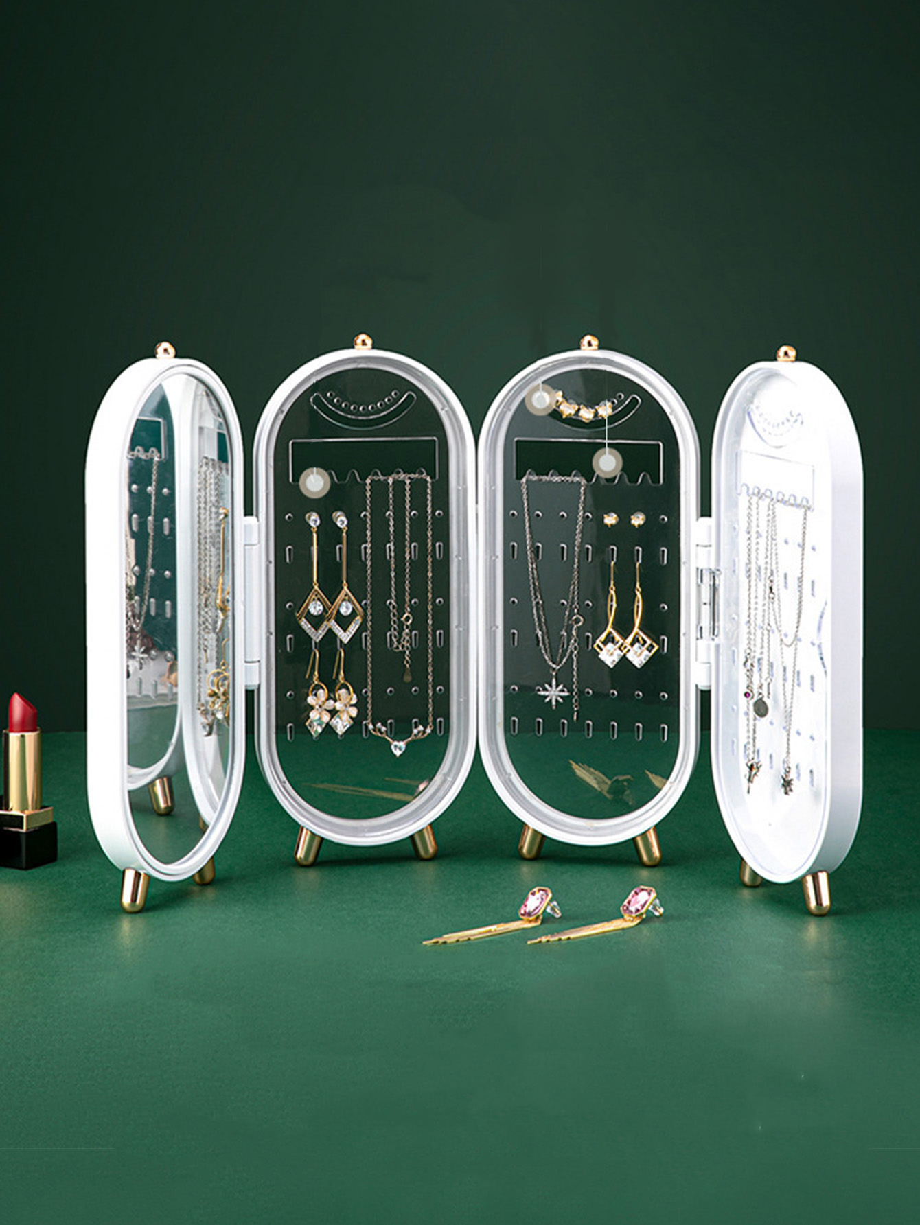 Oval Aynalı Mücevher Saklama D - Bar Cart Gold incelemesi ve fiyatı